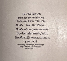 Lade das Bild in den Galerie-Viewer, Hirsch-Gulasch
